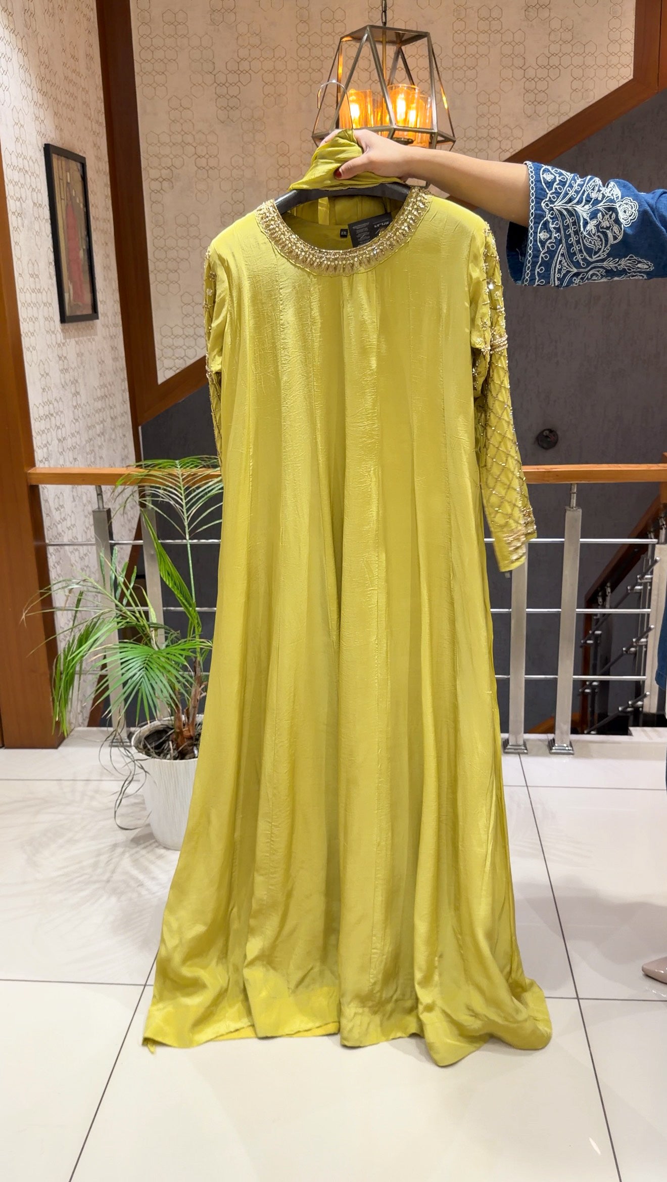 SHOWOFF WOMEN Premium Crepe Silk Party Wear Gown Set with Organza Dupatta | Designer Ethnic Gown Collection