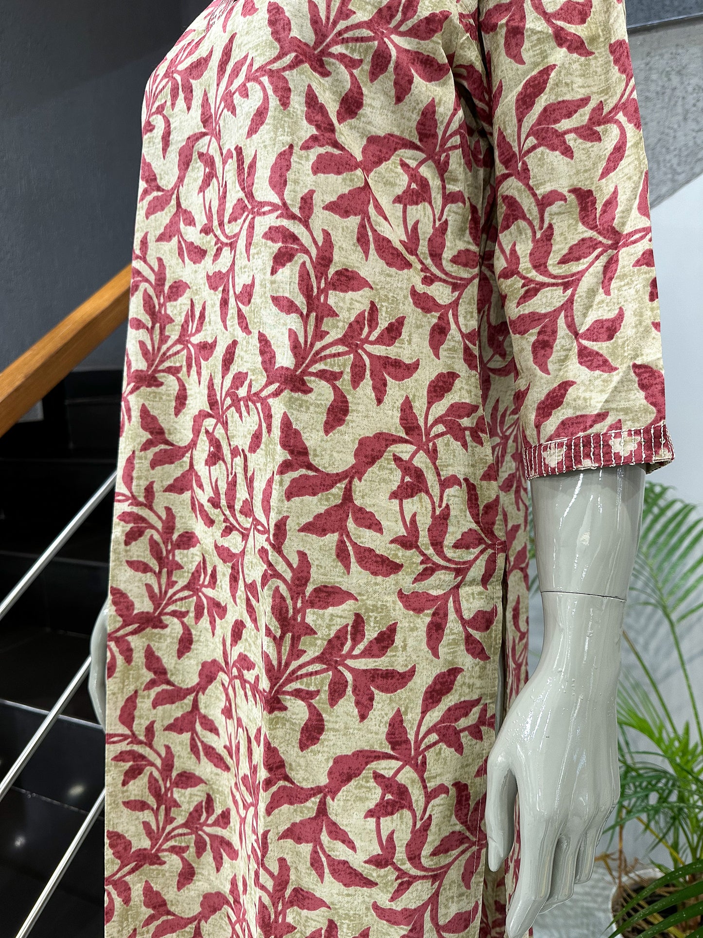 Designer Floral Print Muslin Kurta for Women