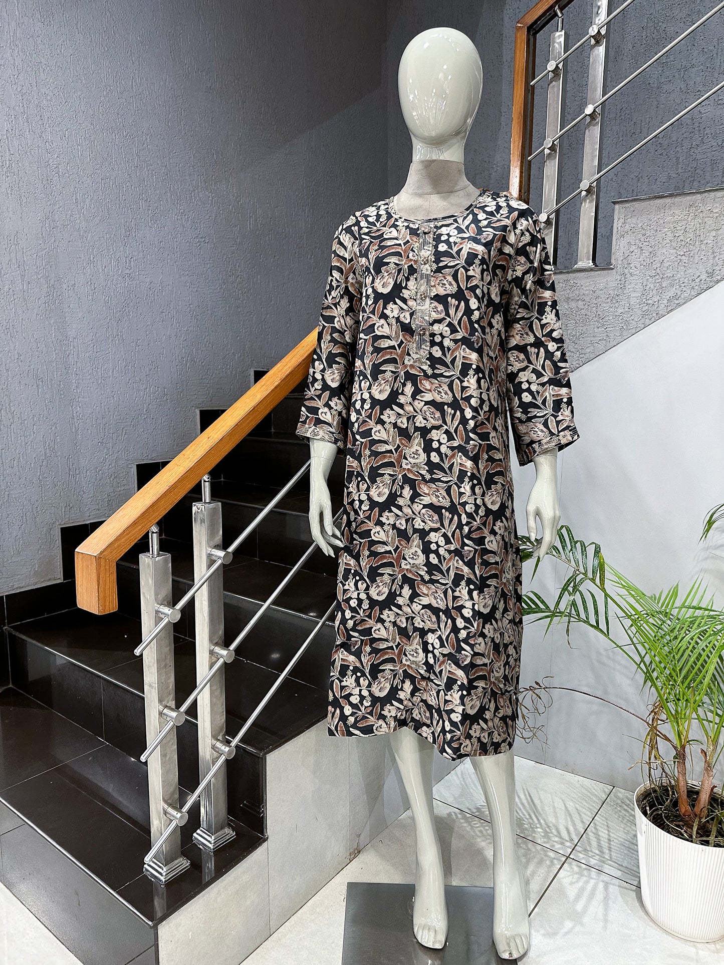 Premium Boutique Ethnic Kurta in Black