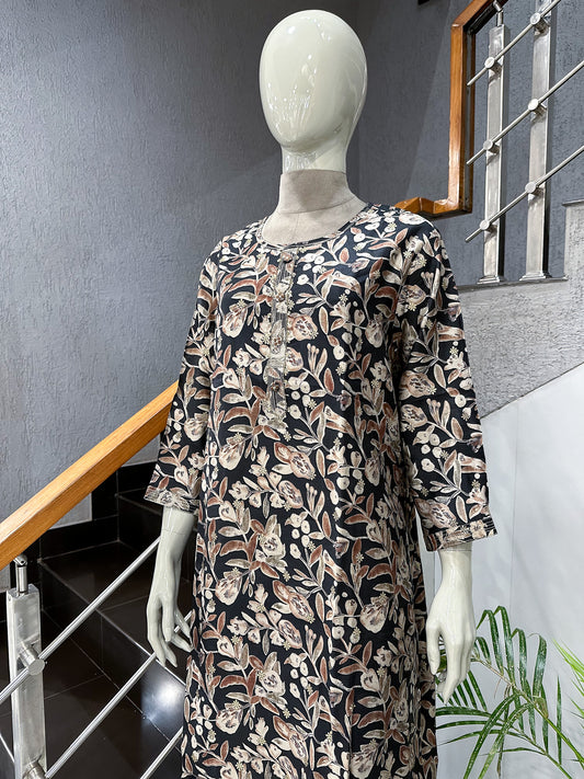 Premium Boutique Ethnic Kurta in Black