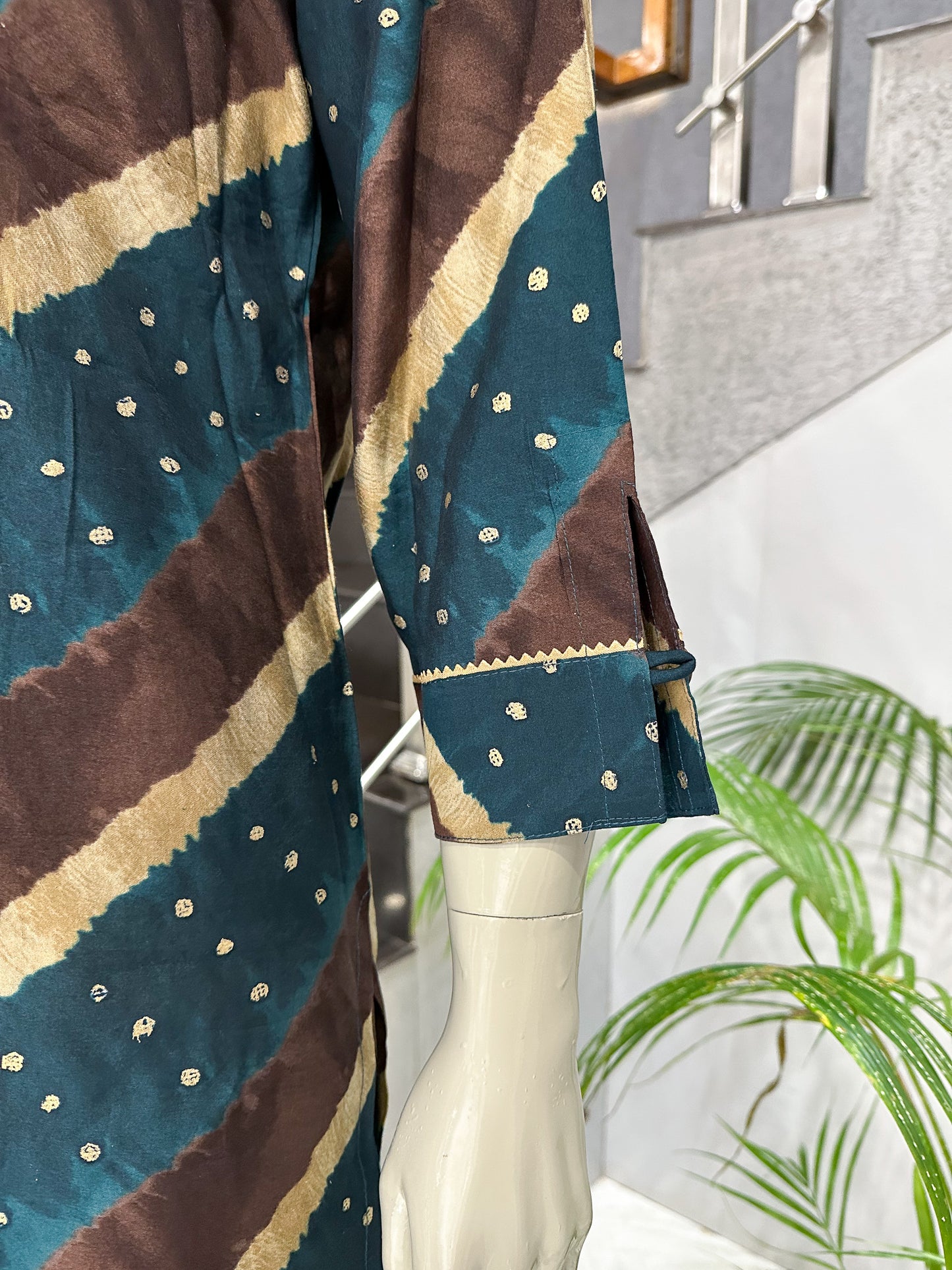 Teal Muslin Kurta for Women