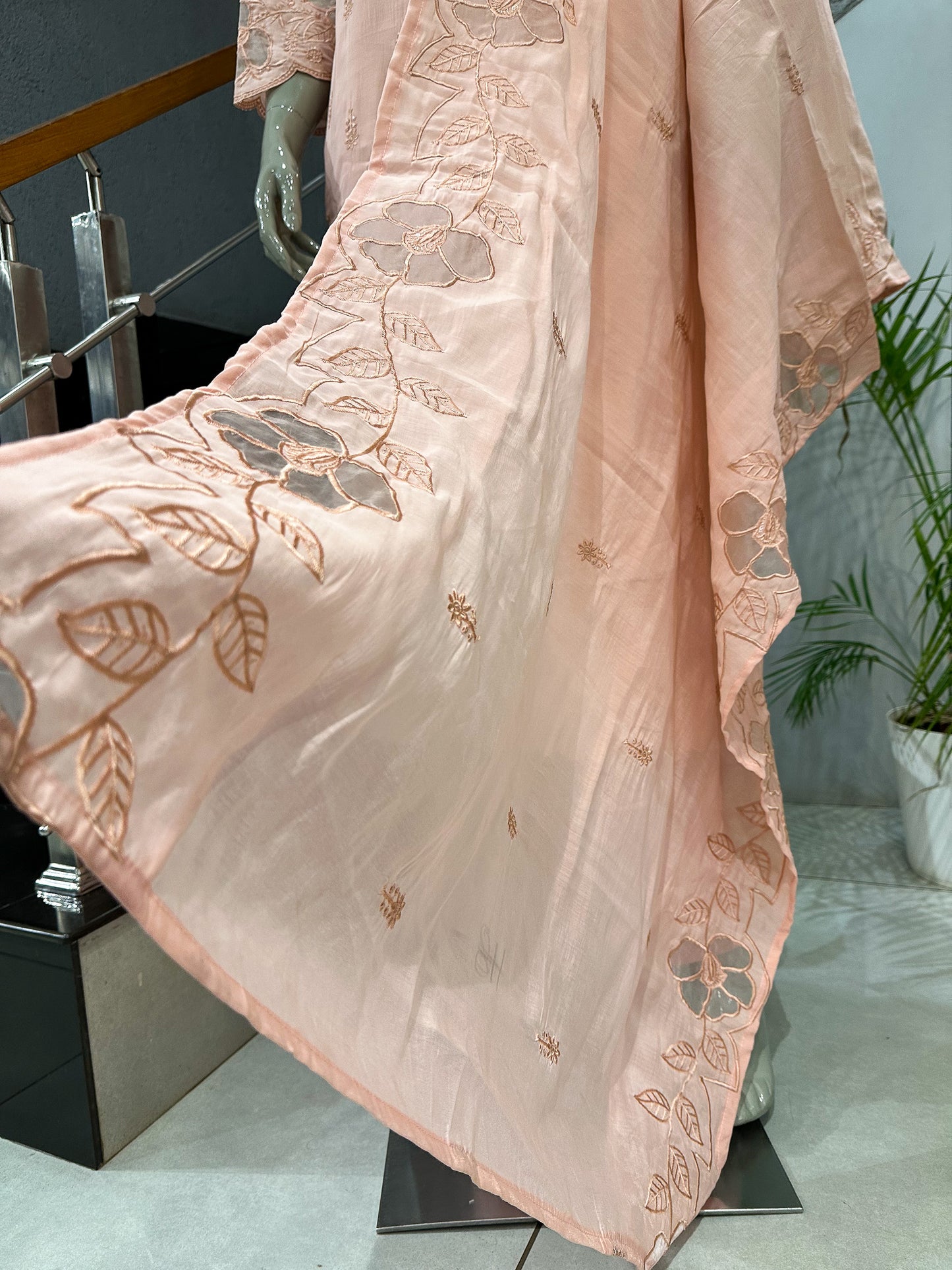 Blush Pink Mul Chanderi Party Wear CHURIDAR Set with Embroidered Dupatta | Premium Ethnic Wear for Women