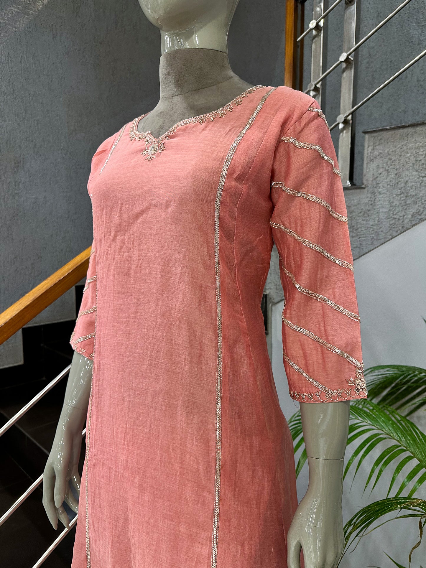 Premium Pink Mul Cotton Party Wear Anarkali Set with Organza Dupatta | Elegant Women’s Ethnic Wear