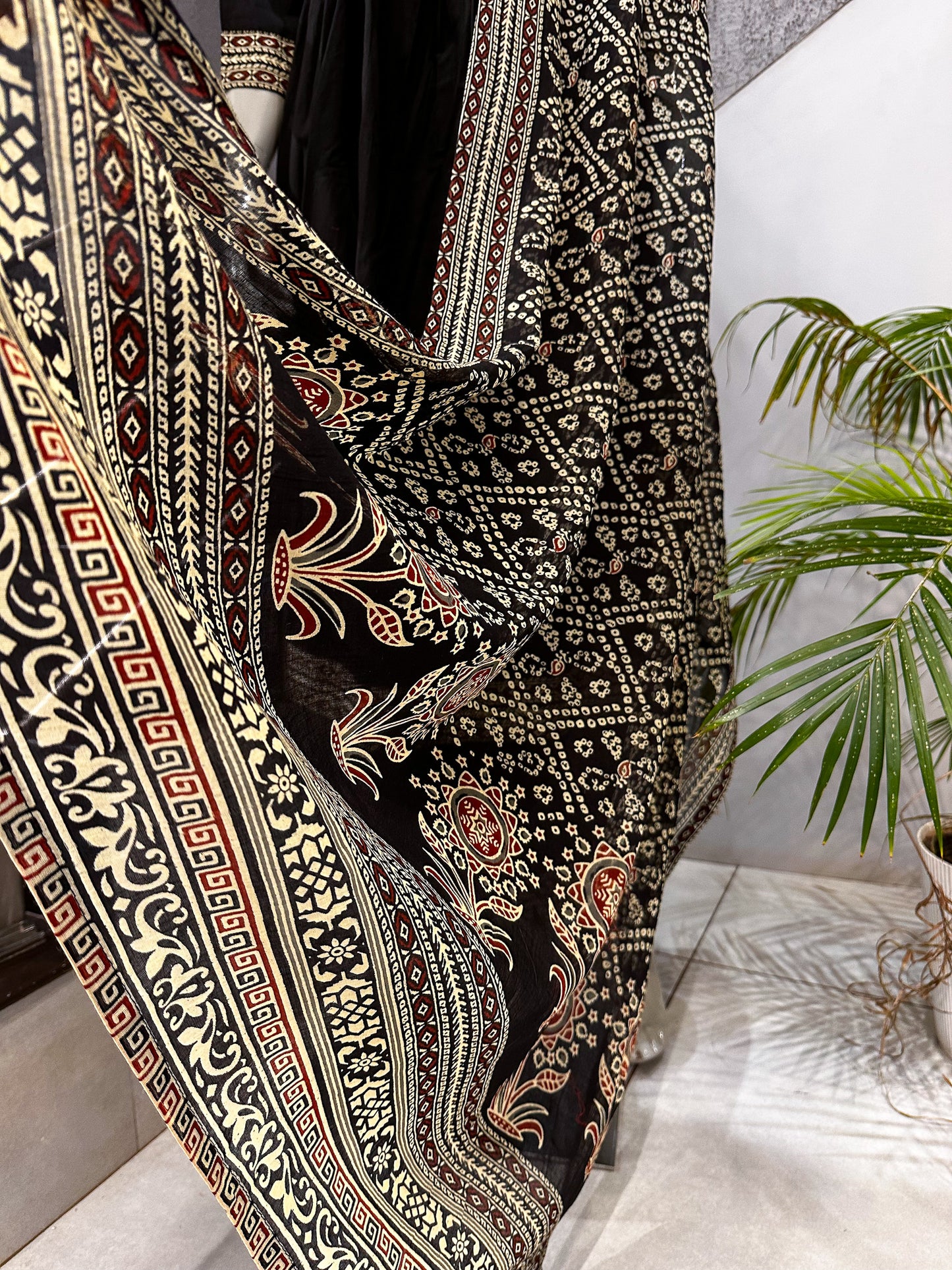 Designer Black Cotton Salwar Set