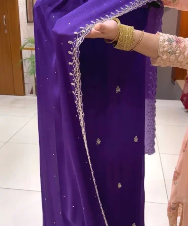 Elegant Purple Chinon Fabric Salwar Set for Your Next Occasion