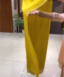 Elegance Redefined: The Exquisite Yellow Organza Churidar Fabric