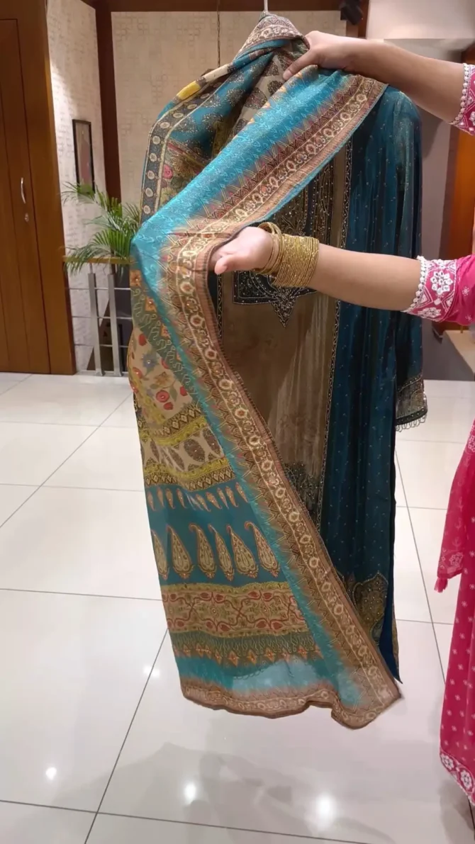 Elegant Teal Blue Party Wear Salwar: Perfect for Ethnic Occasions