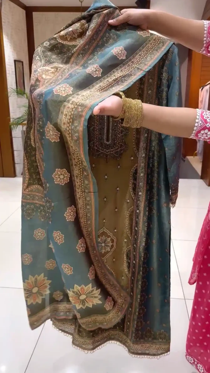 Elevate Your Ethnic Wardrobe with Our Digital Printed Peacock Colour Churidar