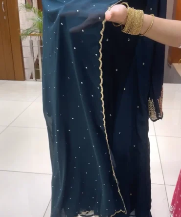 Stunning Teal Anarkali: A Designer’s Dream
