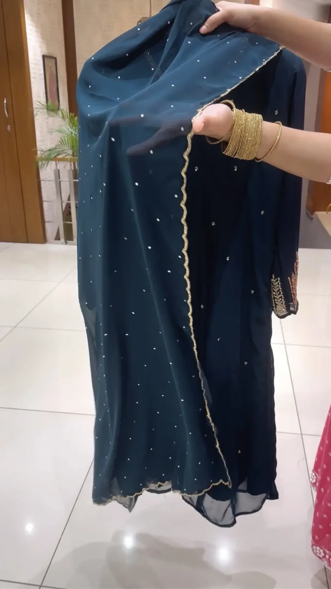 Stunning Teal Anarkali: A Designer’s Dream
