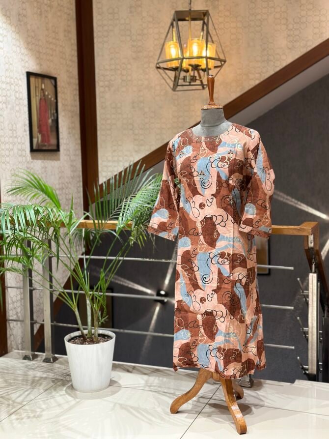Elegant Pure Muslin Fabric Kurti