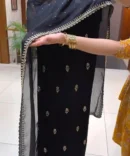 Black Unstitched Churidar Suit for All Occasions