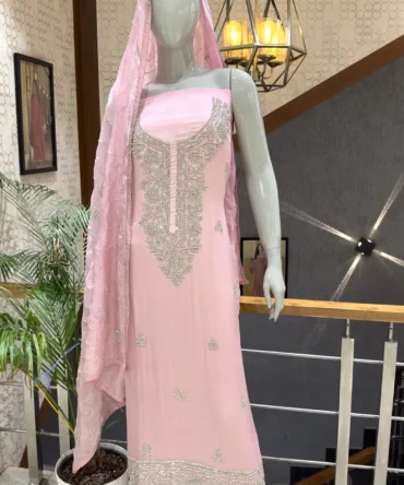 Exquisite Chinon Fabric Dress for Elegant Occasions