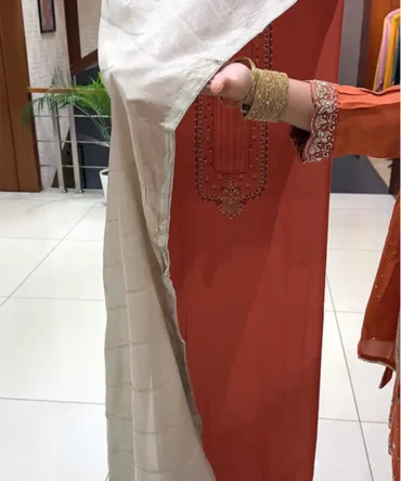 Elegant Muslin and Chandler Silk Ensemble