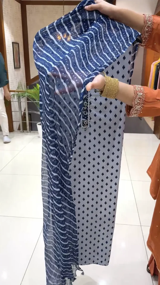 Elegant Churidar Fabric Ensemble