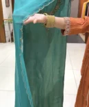 Elegant Organza Fabric Dupatta Ensemble
